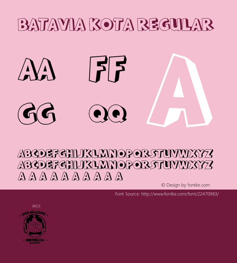 BATAVIA KOTA Version 1.0 Font Sample