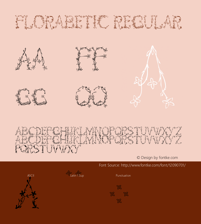 Florabetic Regular 1.0 2005-03-05 Font Sample