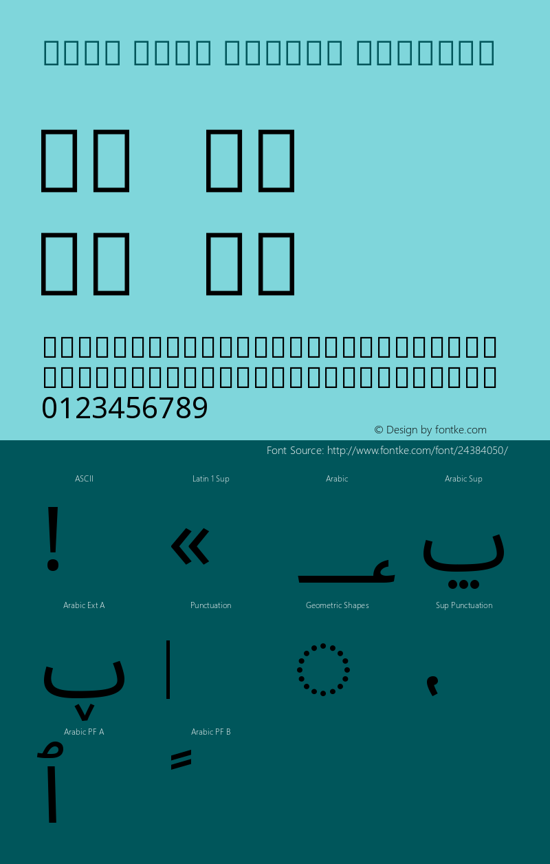 Noto Sans Arabic Regular Version 2.000 Font Sample