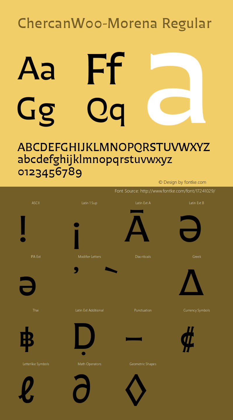 ChercanW00-Morena Regular Version 1.00 Font Sample