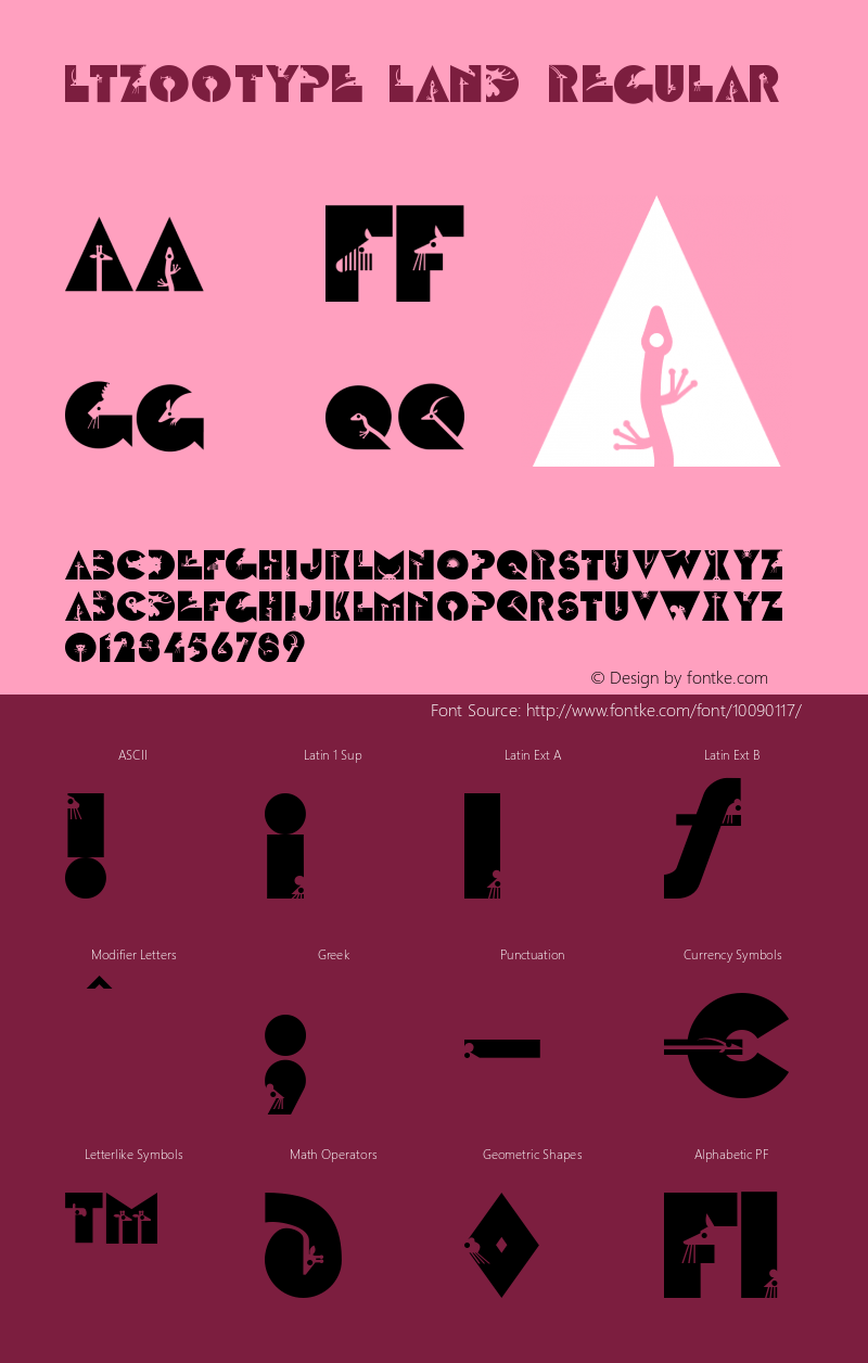 LTZootype Land Regular 1.00 Font Sample