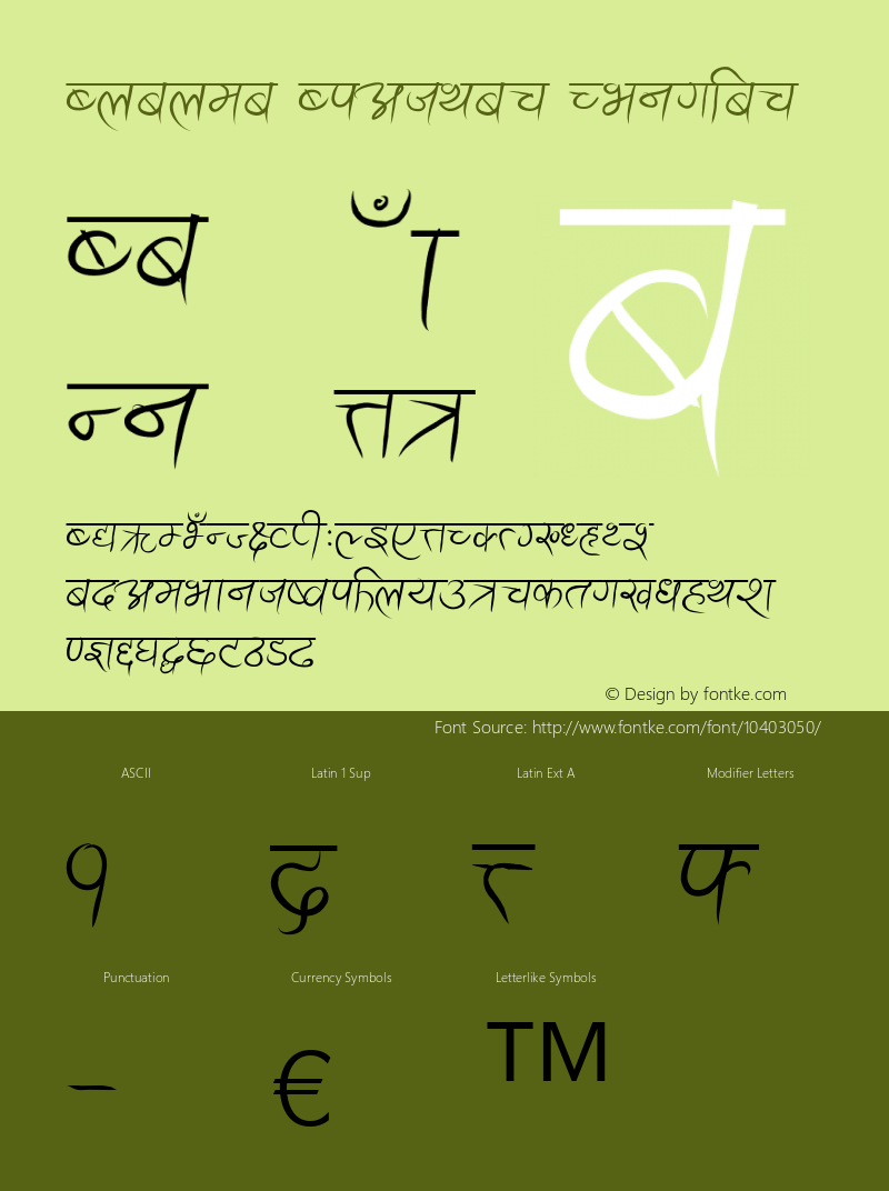 Ananda Akchyar Regular Version 001.000 Font Sample