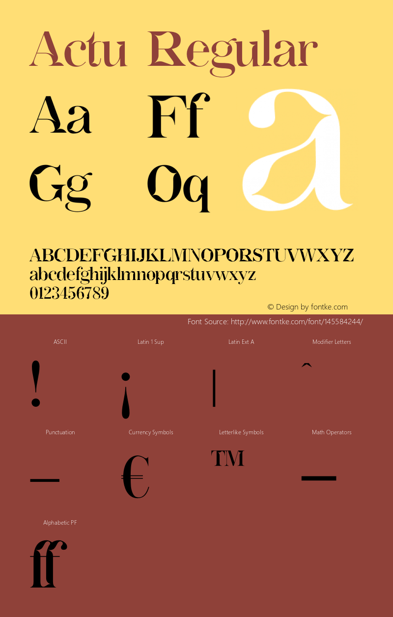 Actu Version 1.00;April 13, 2021;FontCreator 12.0.0.2525 64-bit Font Sample