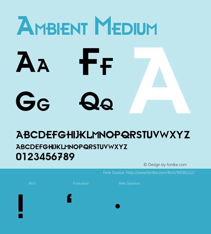 Ambient Medium 001.000 Font Sample