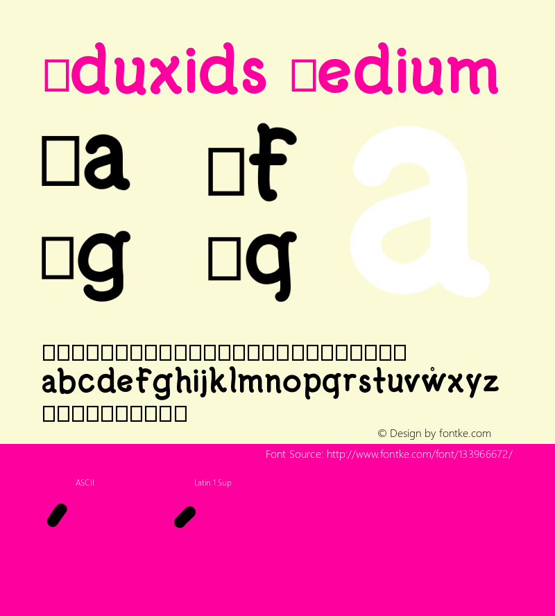 Eduxids Version 001.000 Font Sample