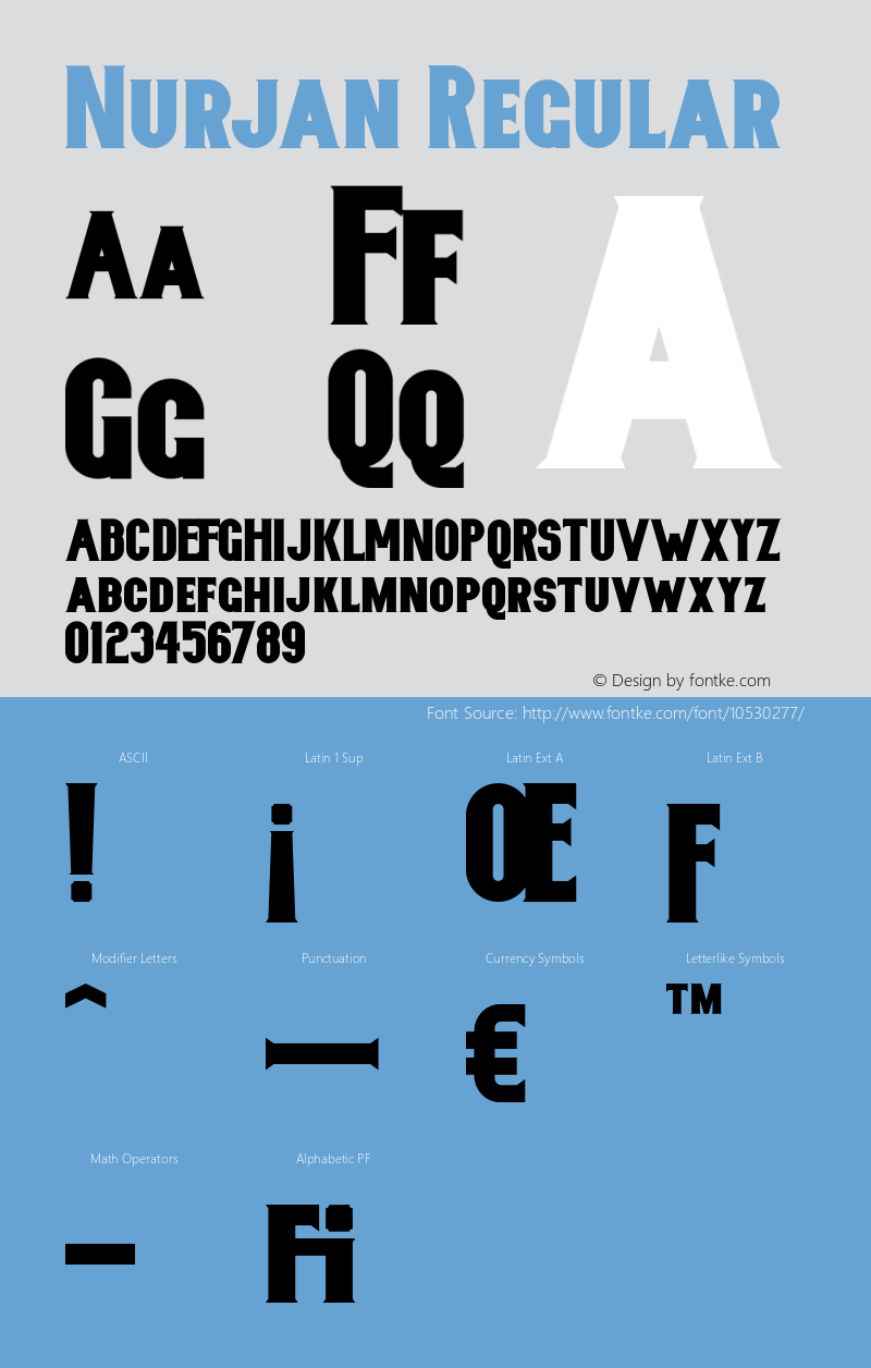 Nurjan Regular 1.000 Font Sample