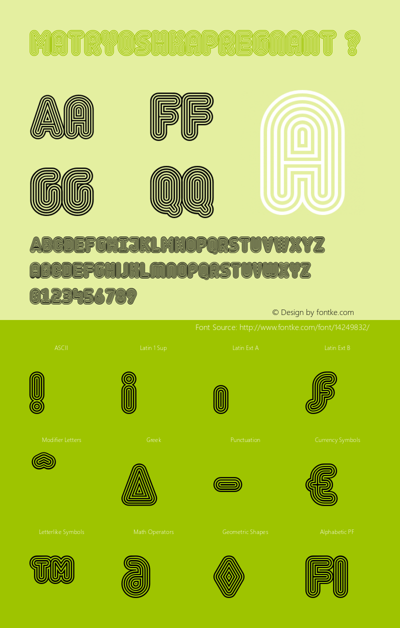 MatryoshkaPregnant ? 001.001;com.myfonts.volcano.matryoshka.pregnant.wfkit2.3sPE Font Sample