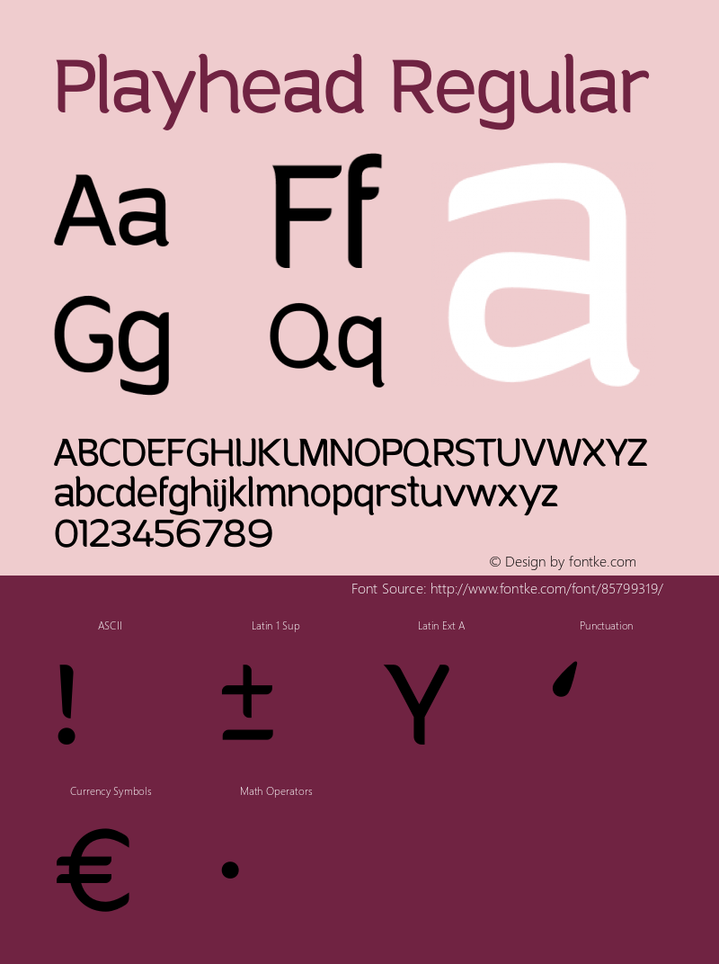 Playhead Version 1.004;Fontself Maker 3.5.2 Font Sample