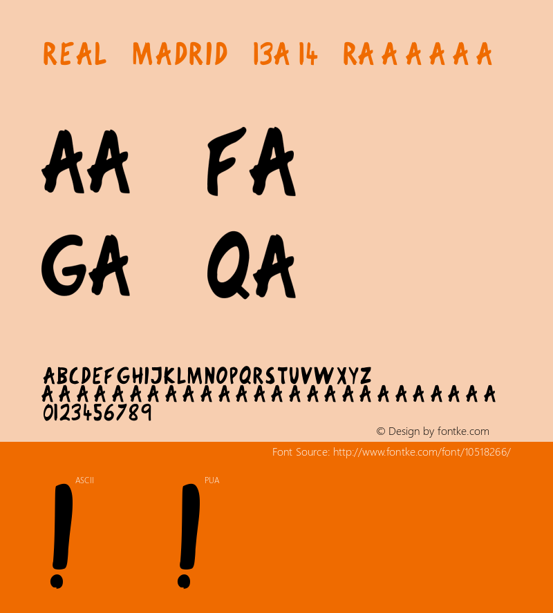 REAL MADRID 13-14 Regular Unknown Font Sample
