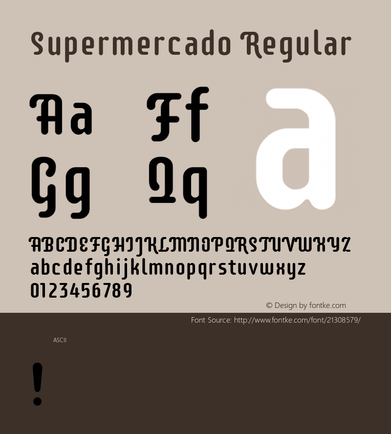 Supermercado Regular  Font Sample