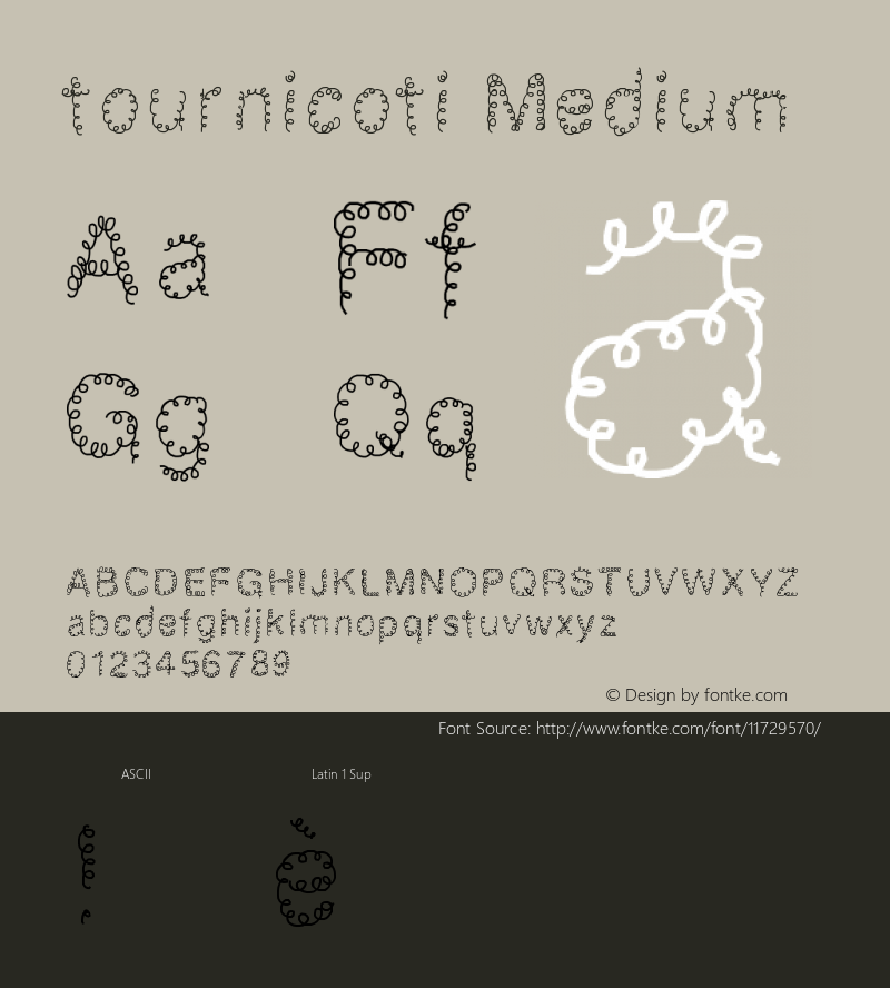 tournicoti Medium Version 001.000 Font Sample