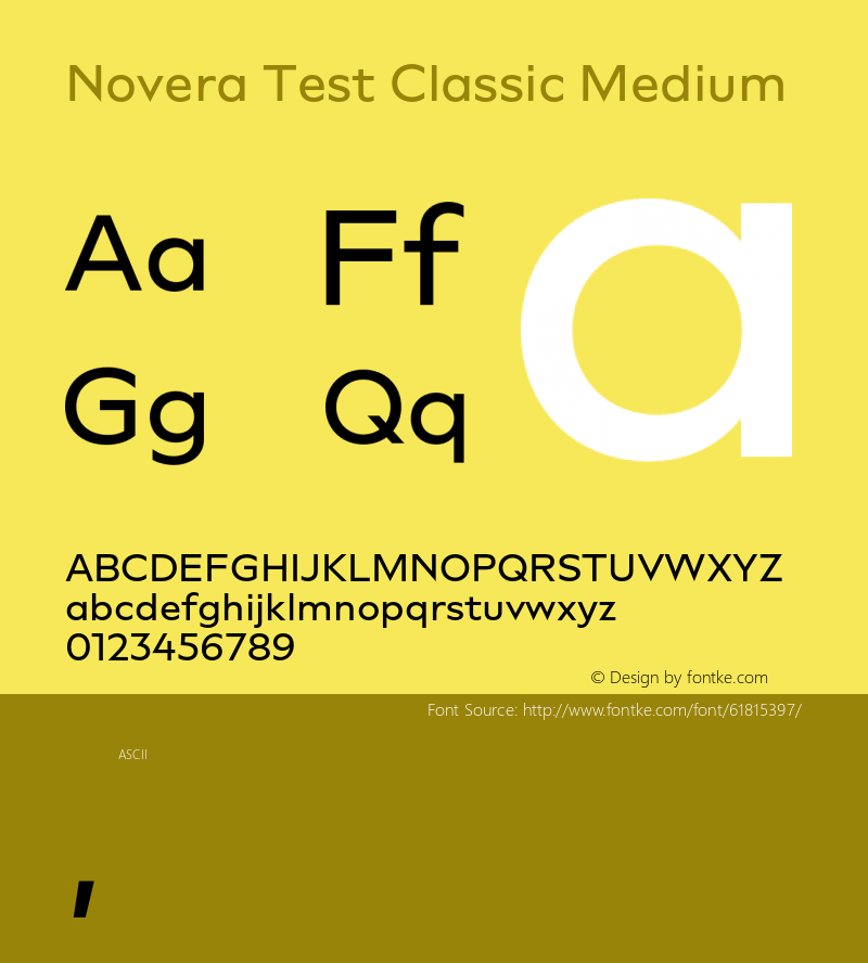 Novera Test Classic Medium Version 1.000;hotconv 1.0.109;makeotfexe 2.5.65596 Font Sample