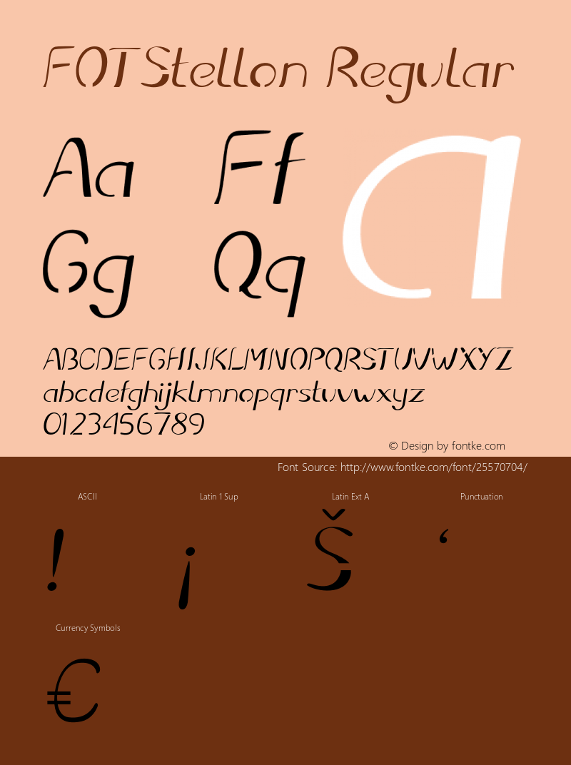 FOTStellon Version 1.000 Font Sample