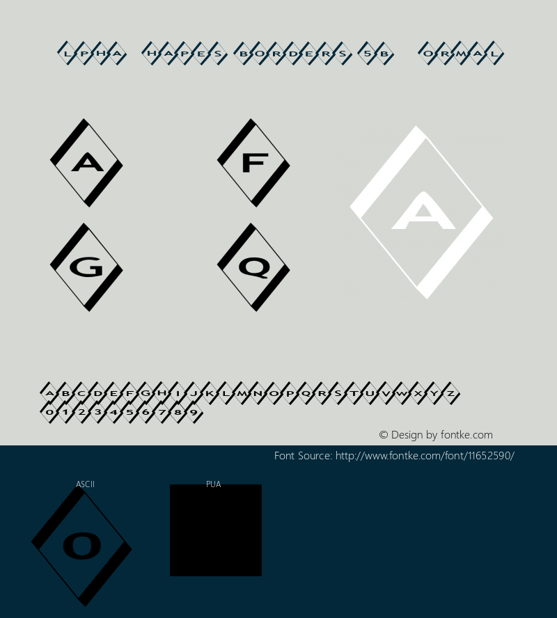AlphaShapes borders 5b Normal 1.0 - May 2007 - freeware font Font Sample