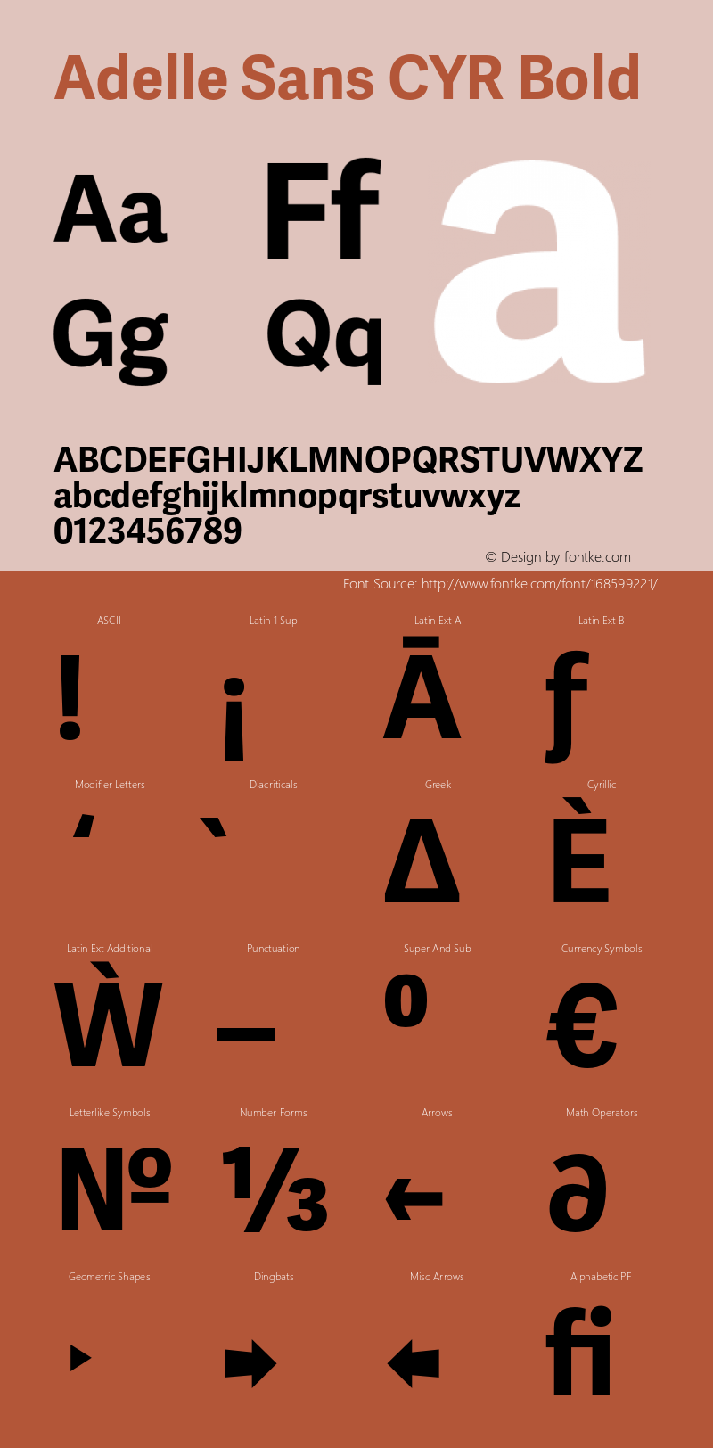 Adelle Sans CYR Bold Version 3.000;hotconv 1.0.109;makeotfexe 2.5.65596图片样张