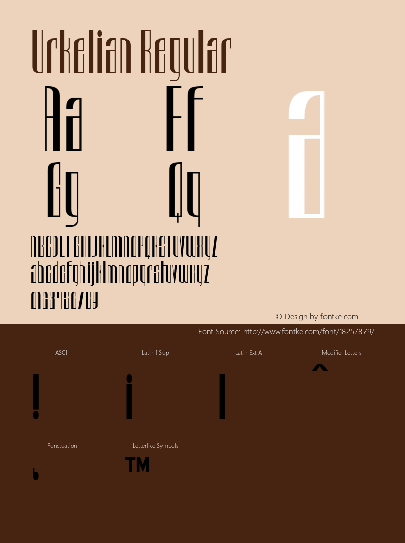 Urkelian Regular OTF 3.000;PS 001.001;Core 1.0.29 Font Sample