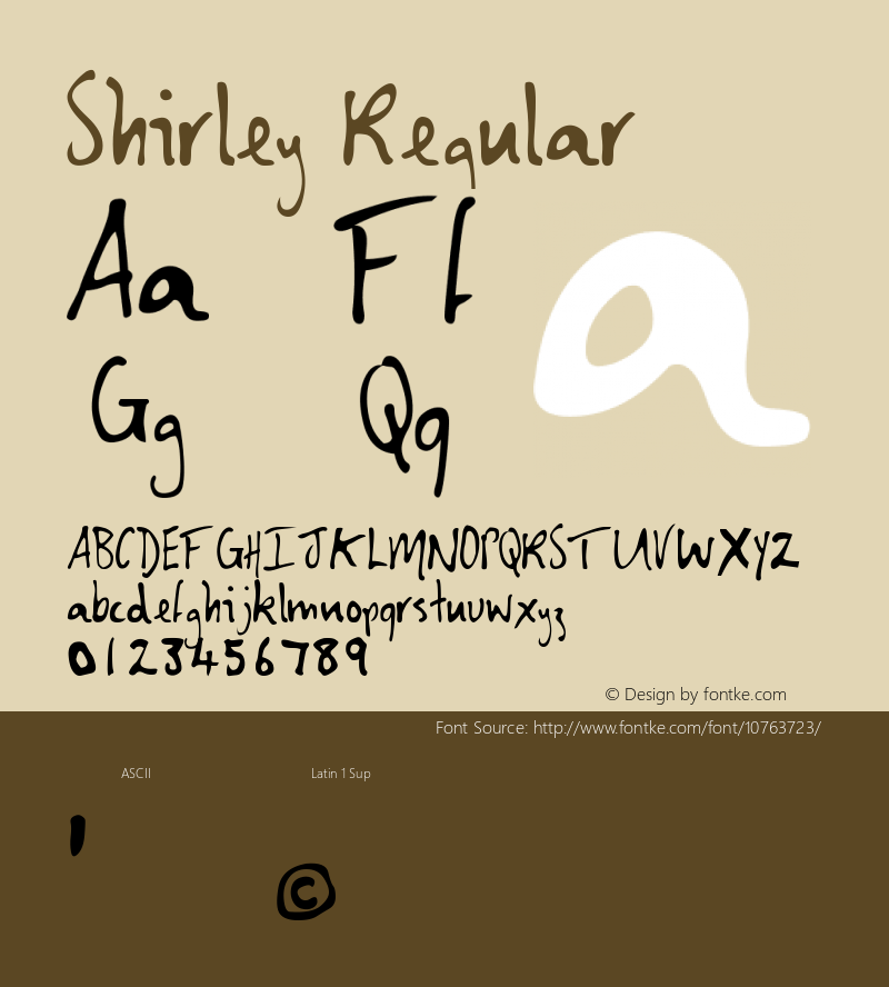 Shirley Regular Version 1.1 Font Sample