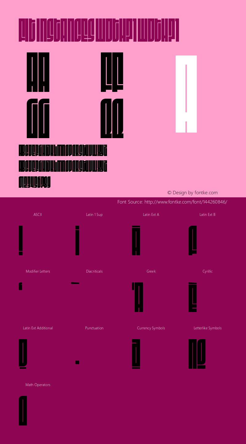 Fit Instances wdth71 Version 1.0 Font Sample