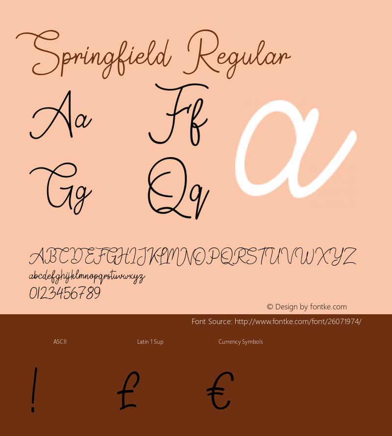 Springfield 1.000 Font Sample