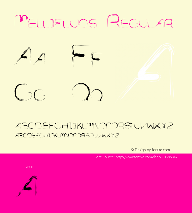 Mellifluos Regular Version 001.000 Font Sample