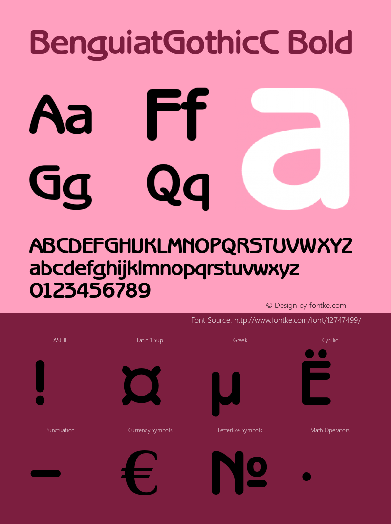 BenguiatGothicC Bold OTF 1.0;PS 001.000;Core 116;AOCW 1.0 161 Font Sample