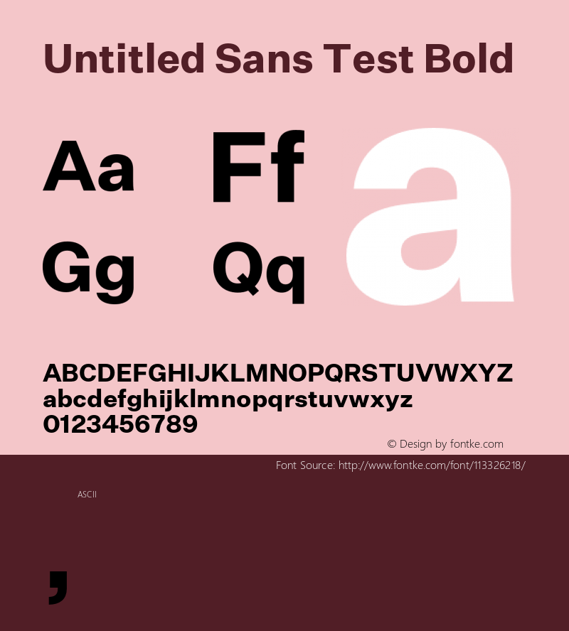 UntitledSans-BoldTest Version 1.000;PS 1.0;hotconv 16.6.51;makeotf.lib2.5.65220;0 Font Sample