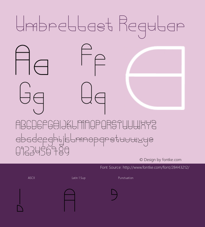 Umbrellast Version 1.004;Fontself Maker 3.0.2 Font Sample