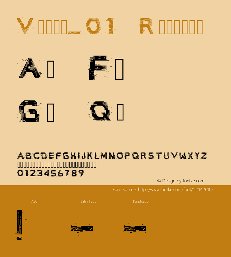 Virus_01 Regular Version 1.0 Font Sample