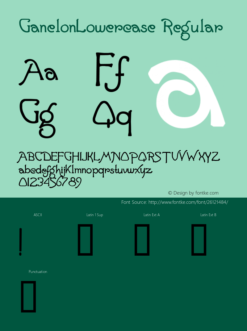 GanelonLowercase  Font Sample