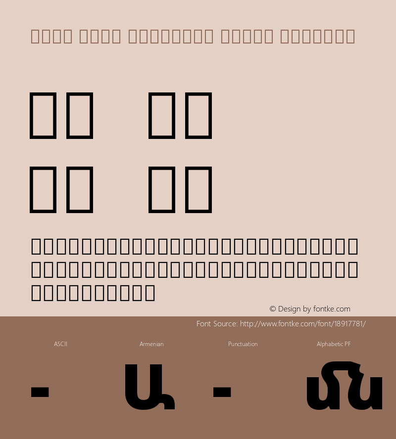 Noto Sans Armenian Black Regular Version 1.902 Font Sample