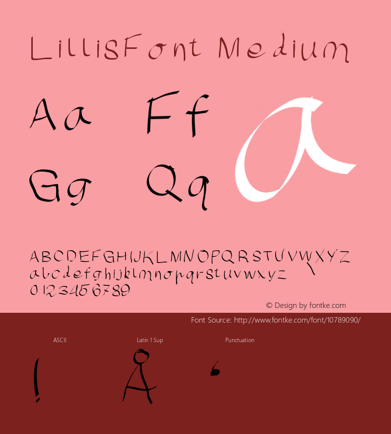 LillisFont Medium Version 001.000 Font Sample