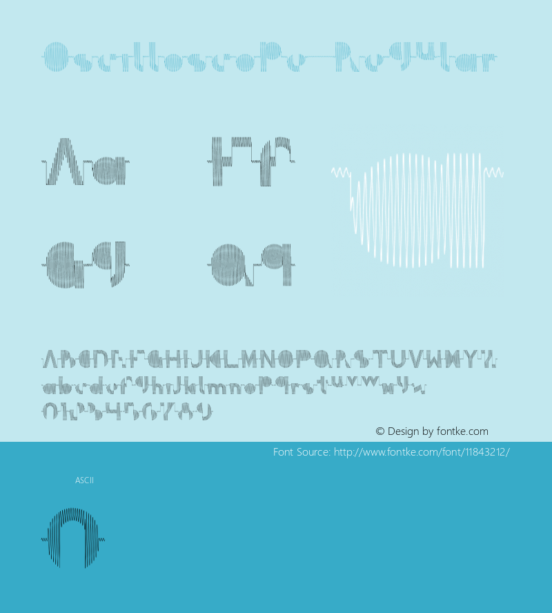 Oscilloscope Regular Version 1.0 Font Sample