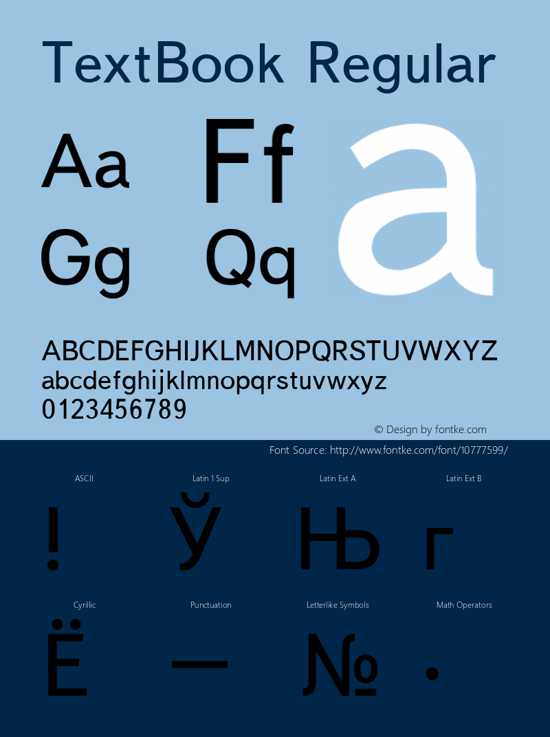 TextBook Regular Converted from t:\TEXTBN.TF1 by ALLTYPE Font Sample