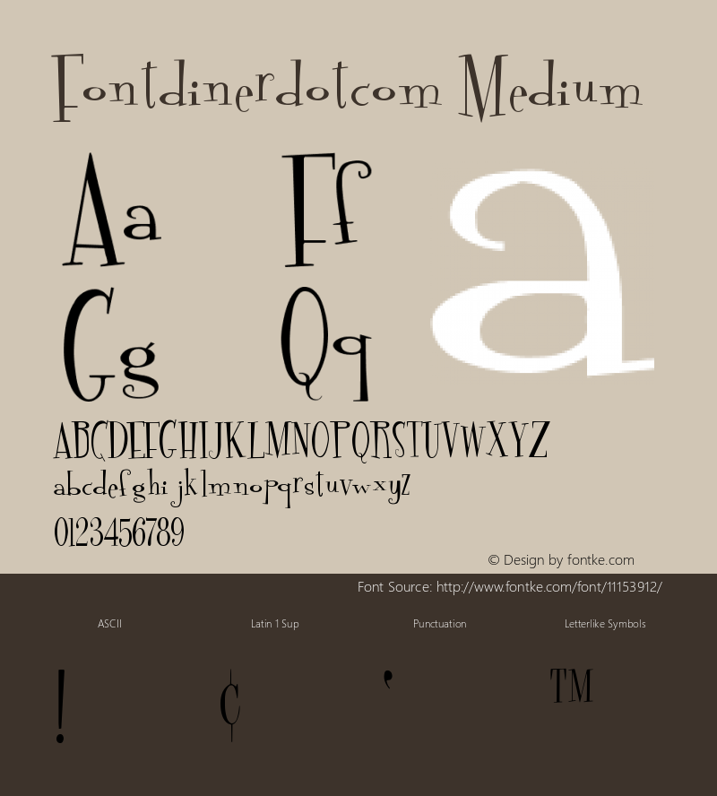 Fontdinerdotcom Medium Version 001.000 Font Sample