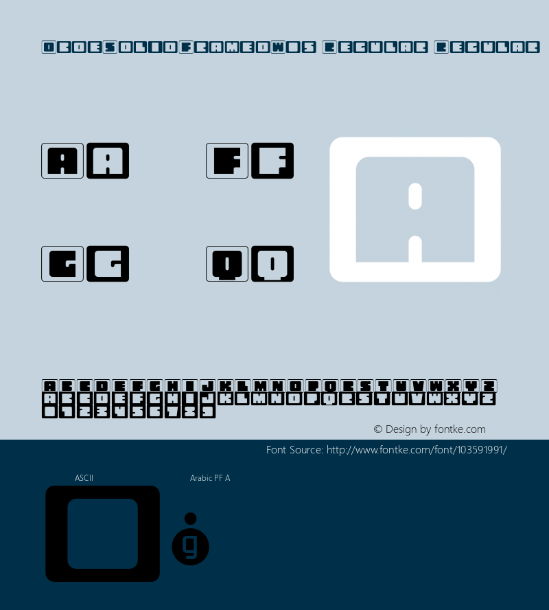 Oboe Solid Framed W05 Regular Version 1.00 Font Sample