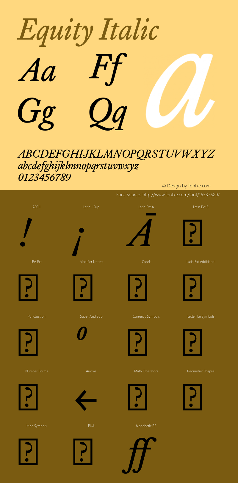 Equity Italic 1.531 Font Sample