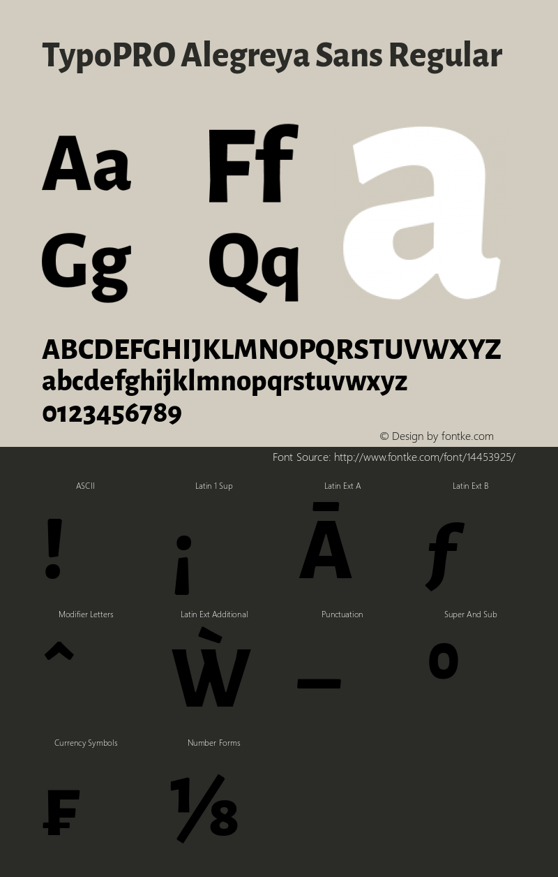 TypoPRO Alegreya Sans Regular Version 1.000;PS 001.000;hotconv 1.0.70;makeotf.lib2.5.58329 DEVELOPMENT Font Sample