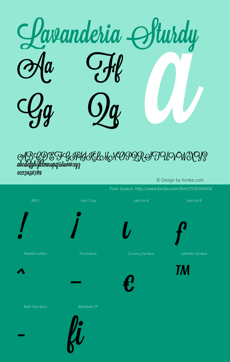 Lavanderia-Sturdy Version 1.100 Font Sample