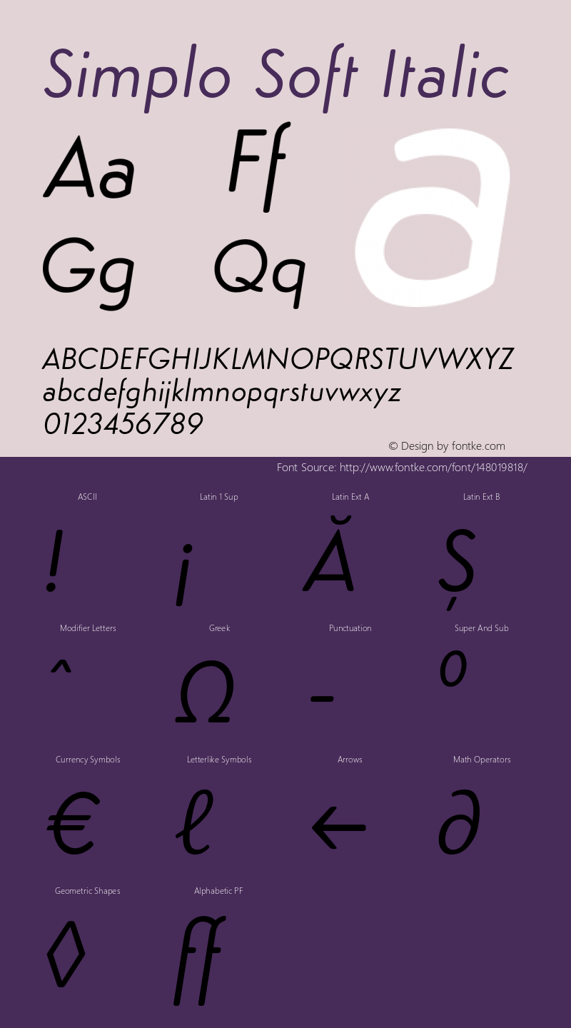 SimploSoft-Italic Version 1.07          UltraPrecision Font Font Sample