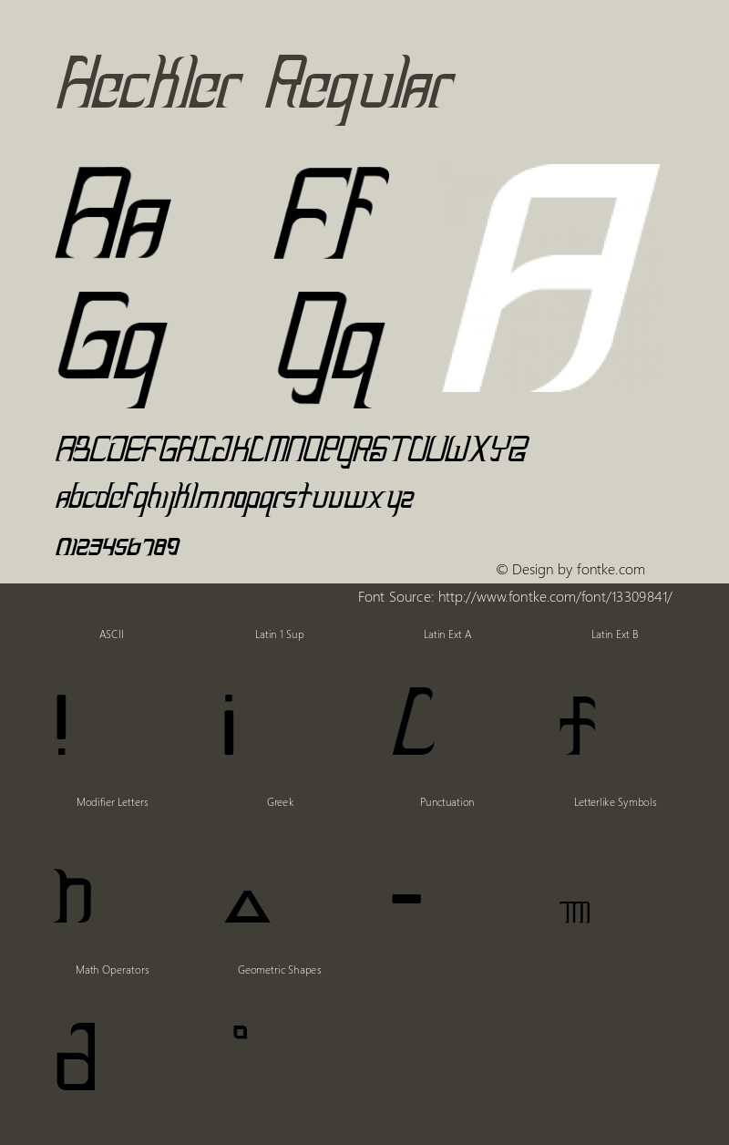 Heckler Regular 001.000 Font Sample