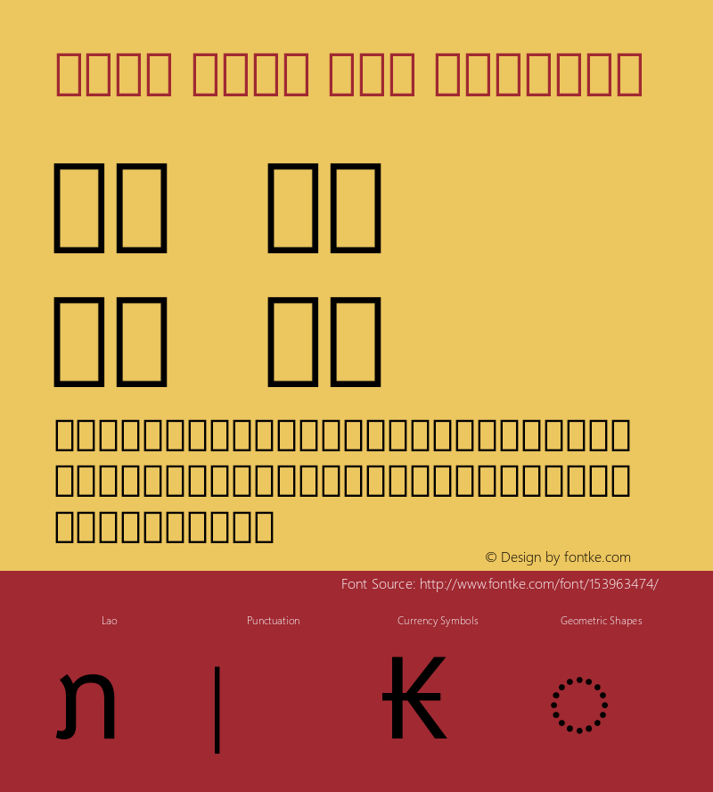 Noto Sans Lao Regular Version 2.000 Font Sample