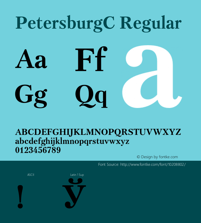 PetersburgC Regular 001.000 Font Sample