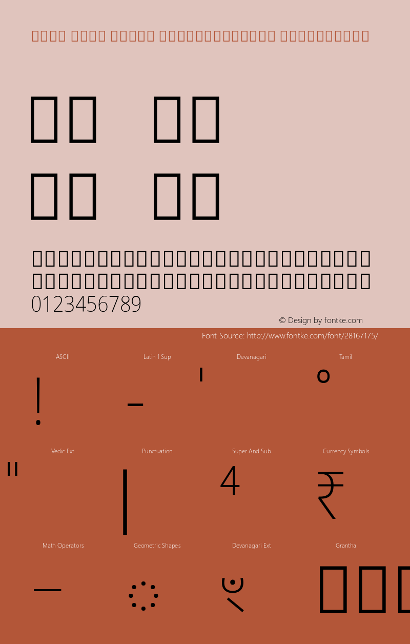 Noto Sans Tamil SemiCondensed ExtraLight Version 2.000; ttfautohint (v1.8.2) Font Sample