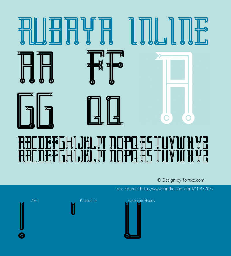 Rubaya Inline Version 001.000 Font Sample