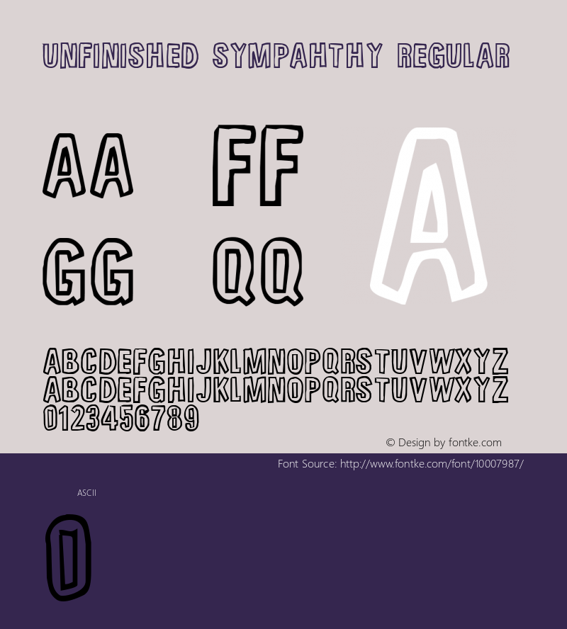 Unfinished Sympahthy Regular http://hjem.get2net.dk/jfischer/ Font Sample