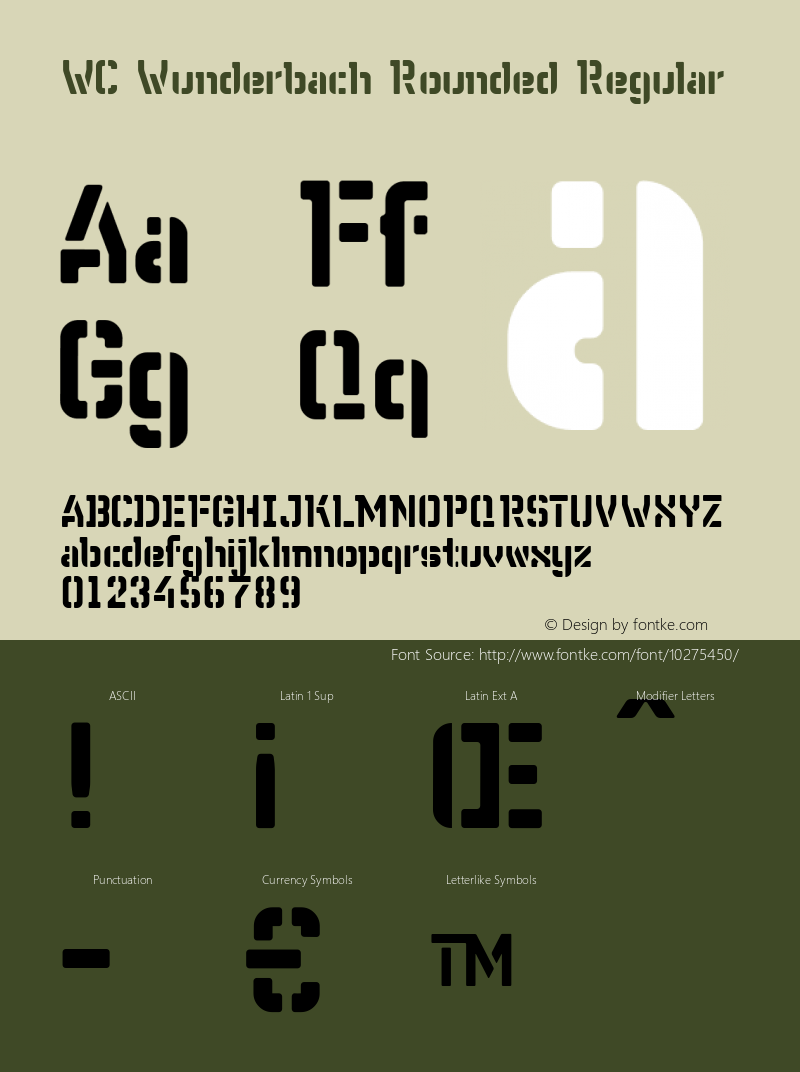 WC Wunderbach Rounded Regular Version 1.000;PS 001.000;hotconv 1.0.38 Font Sample