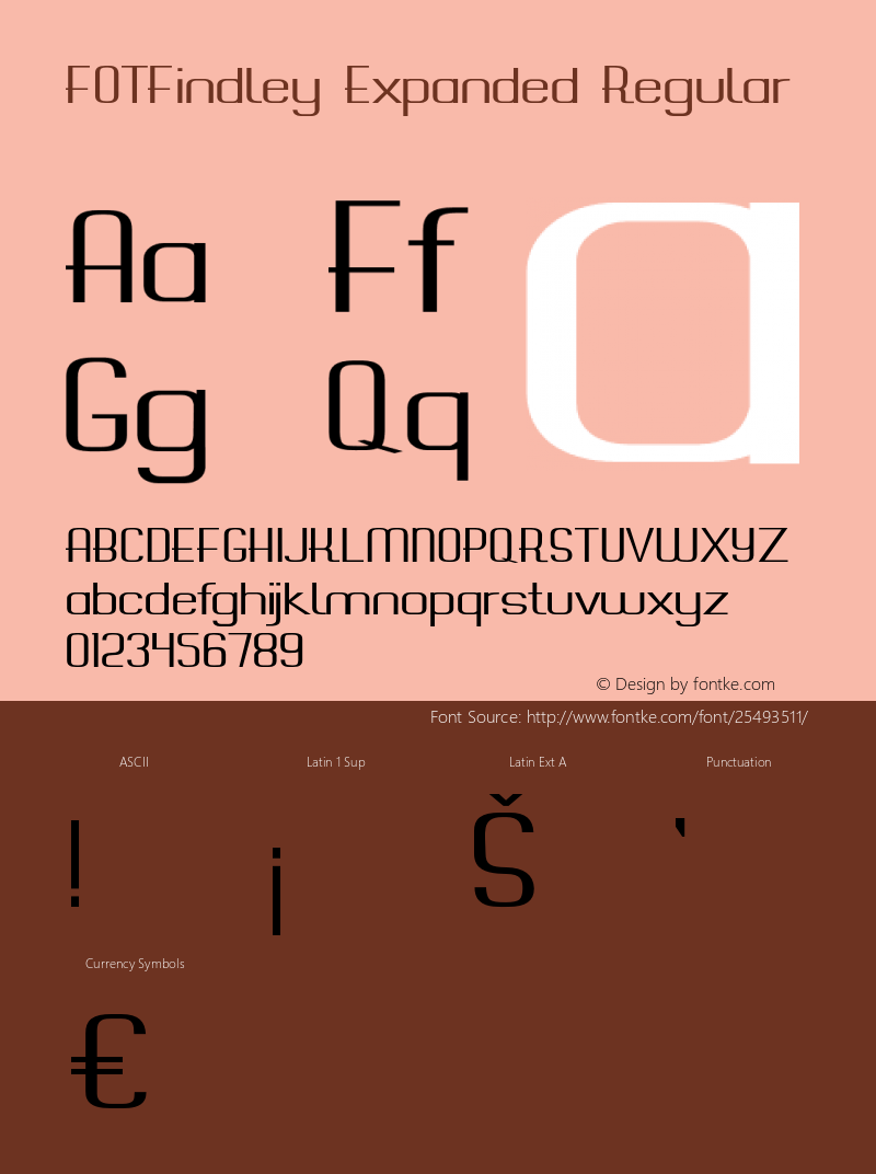 FOTFindley-ExpandedRegular Version 1.000 Font Sample