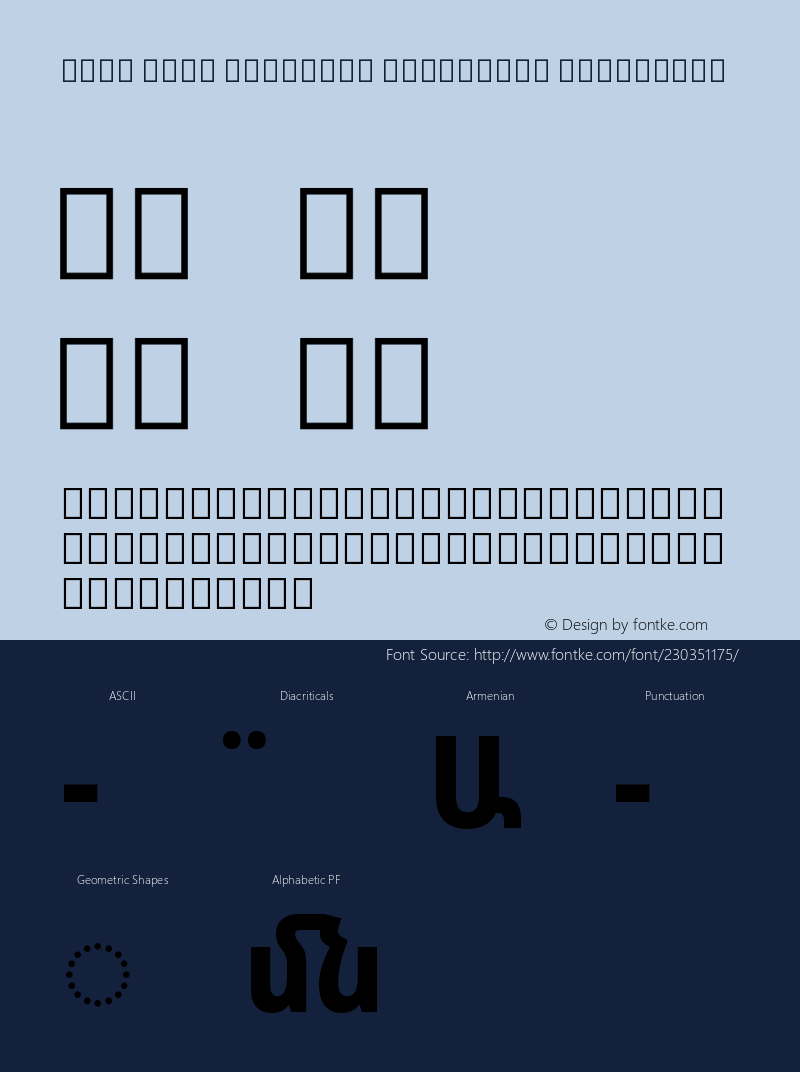 Noto Sans Armenian Condensed ExtraBold Version 2.005图片样张