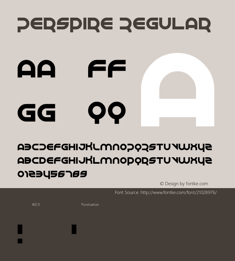 Perspire Regular Version 1.0 Font Sample