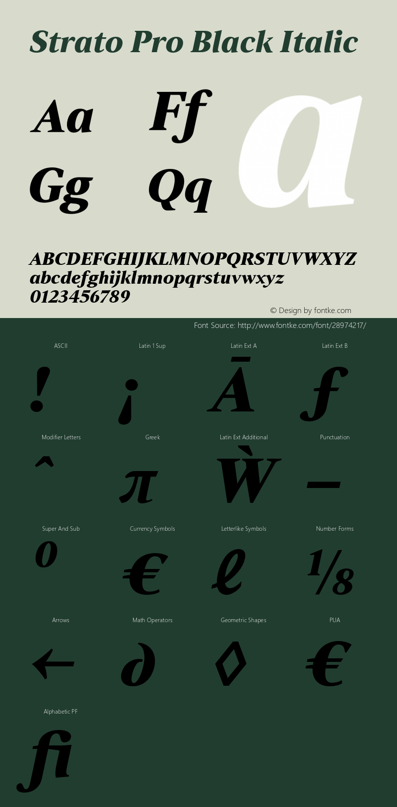 StratoProBlack-Italic Version 1.000 Font Sample